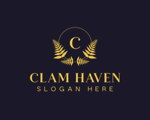 Luxury Hotel Wreath logo design