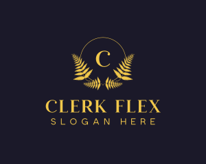 Luxury Hotel Wreath logo design