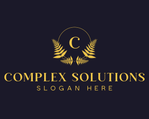 Luxury Hotel Wreath logo design