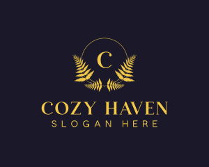 Luxury Hotel Wreath logo design