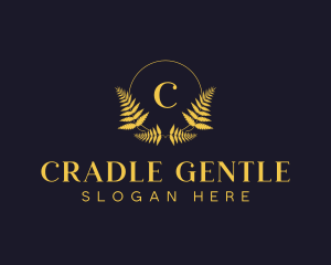 Luxury Hotel Wreath logo design