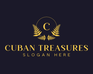 Luxury Hotel Wreath logo design