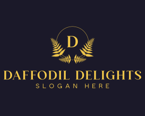 Luxury Hotel Wreath logo design