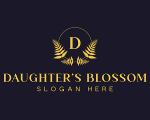 Luxury Hotel Wreath logo design