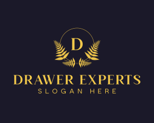 Luxury Hotel Wreath logo design