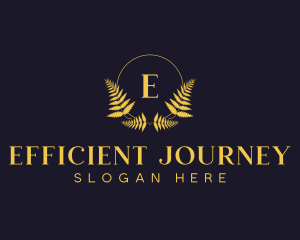 Luxury Hotel Wreath logo design