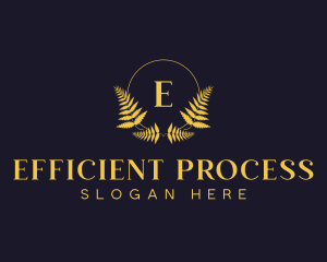 Luxury Hotel Wreath logo design