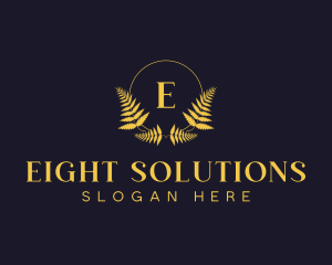 Luxury Hotel Wreath logo design