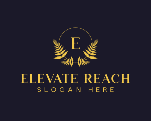 Luxury Hotel Wreath logo design