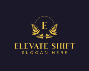 Luxury Hotel Wreath logo design