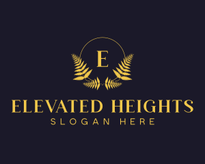 Luxury Hotel Wreath logo design