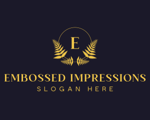 Luxury Hotel Wreath logo design