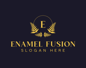 Luxury Hotel Wreath logo design