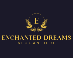 Luxury Hotel Wreath logo design