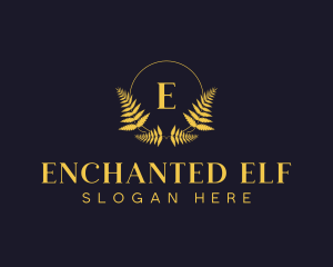 Luxury Hotel Wreath logo design