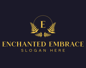 Luxury Hotel Wreath logo design