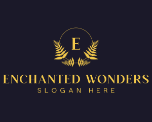 Luxury Hotel Wreath logo design