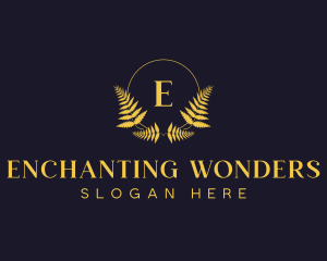 Luxury Hotel Wreath logo design