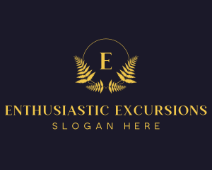 Luxury Hotel Wreath logo design