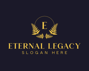 Luxury Hotel Wreath logo design