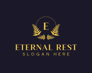 Luxury Hotel Wreath logo design