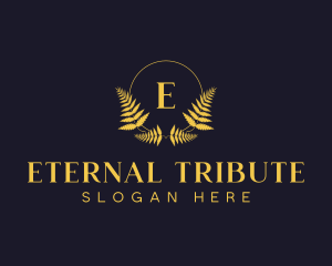 Luxury Hotel Wreath logo design