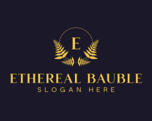 Luxury Hotel Wreath logo design