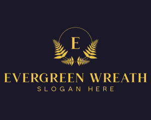 Luxury Hotel Wreath logo design