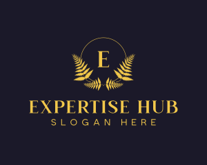 Luxury Hotel Wreath logo design