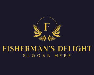 Luxury Hotel Wreath logo design