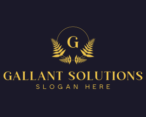 Luxury Hotel Wreath logo design