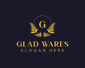 Luxury Hotel Wreath logo design