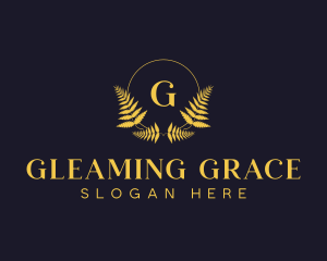 Luxury Hotel Wreath logo design