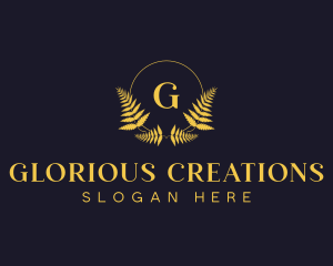 Luxury Hotel Wreath logo design