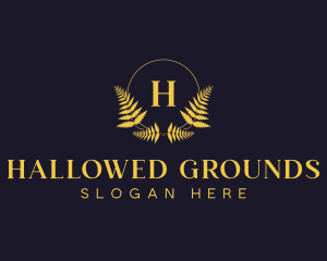 Luxury Hotel Wreath logo design