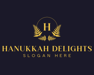 Luxury Hotel Wreath logo design