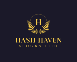 Luxury Hotel Wreath logo design