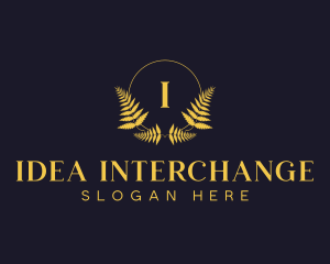 Luxury Hotel Wreath logo design