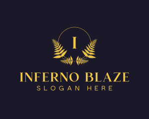 Luxury Hotel Wreath logo design