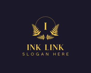 Luxury Hotel Wreath logo design