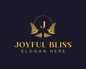 Luxury Hotel Wreath logo design