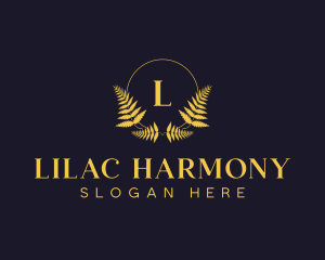 Luxury Hotel Wreath logo design