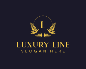 Luxury Hotel Wreath logo design