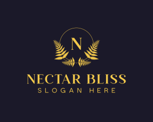 Luxury Hotel Wreath logo design