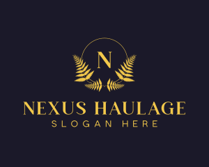 Luxury Hotel Wreath logo design