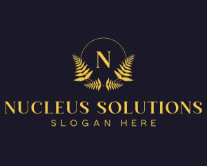 Luxury Hotel Wreath logo design