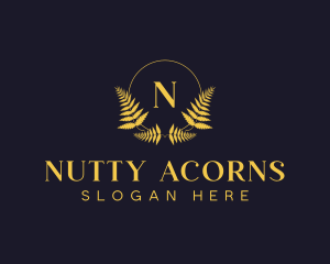 Luxury Hotel Wreath logo design