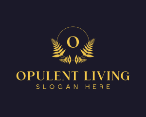 Luxury Hotel Wreath logo design