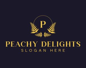 Luxury Hotel Wreath logo design