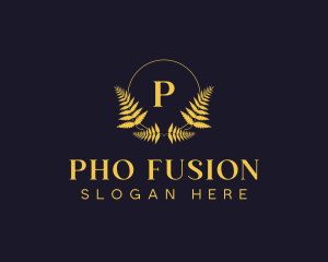 Luxury Hotel Wreath logo design